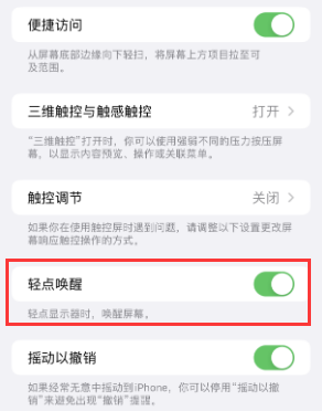 梨林镇苹果授权维修站分享iPhone轻点无法唤醒怎么办 